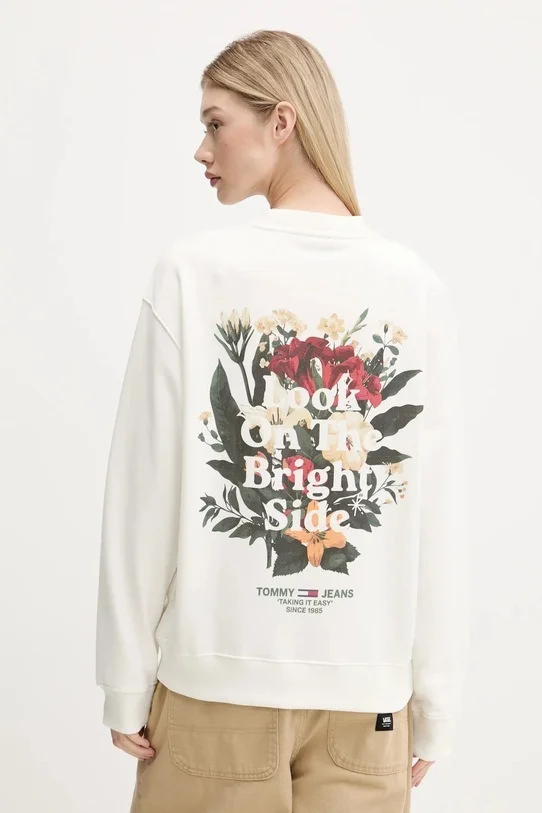 تومي جينز سويت شيرت بياقة دائرية برسومات